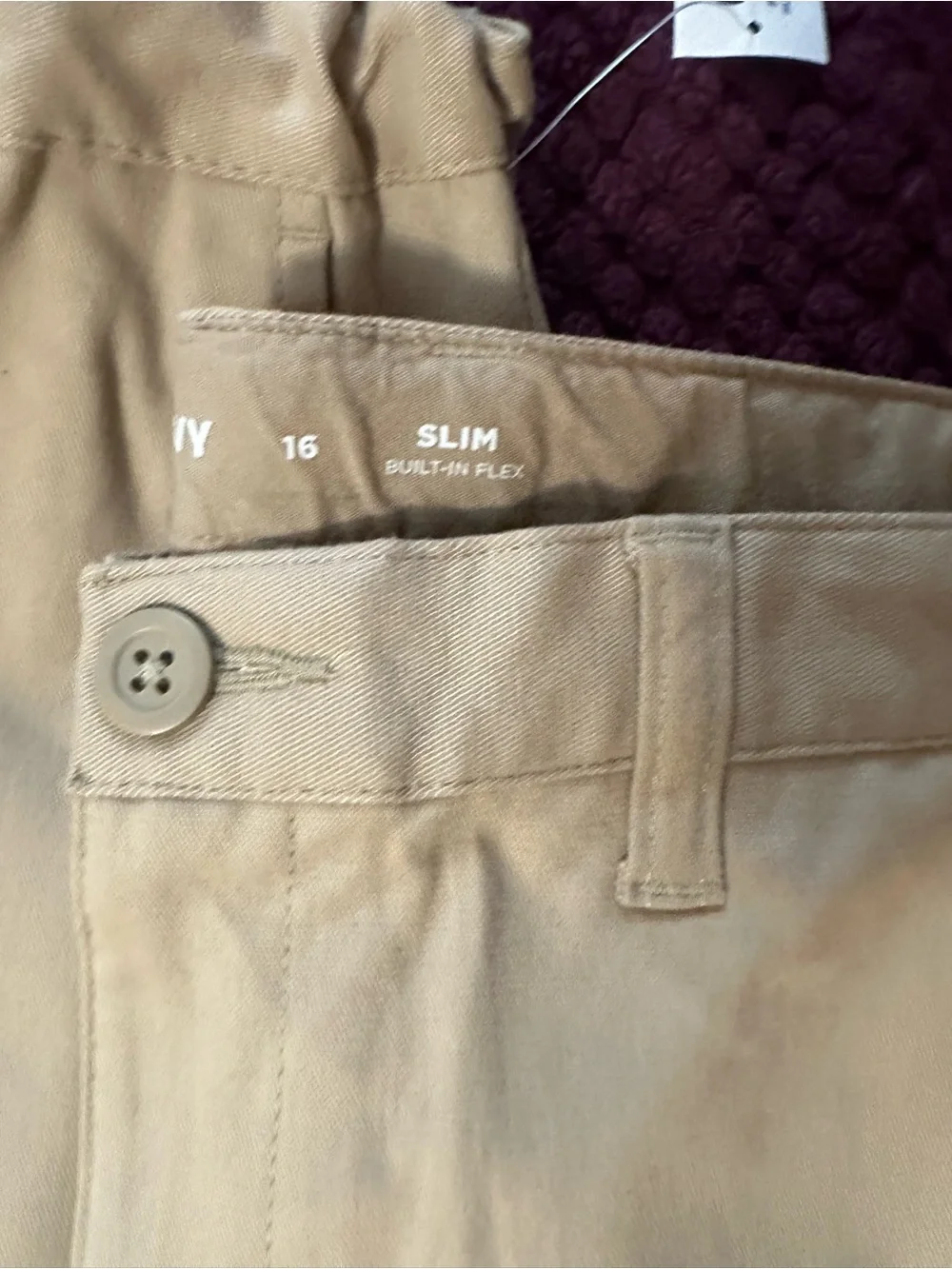 Kids Classic Straight Fit and Slim Chino Pants - Beige